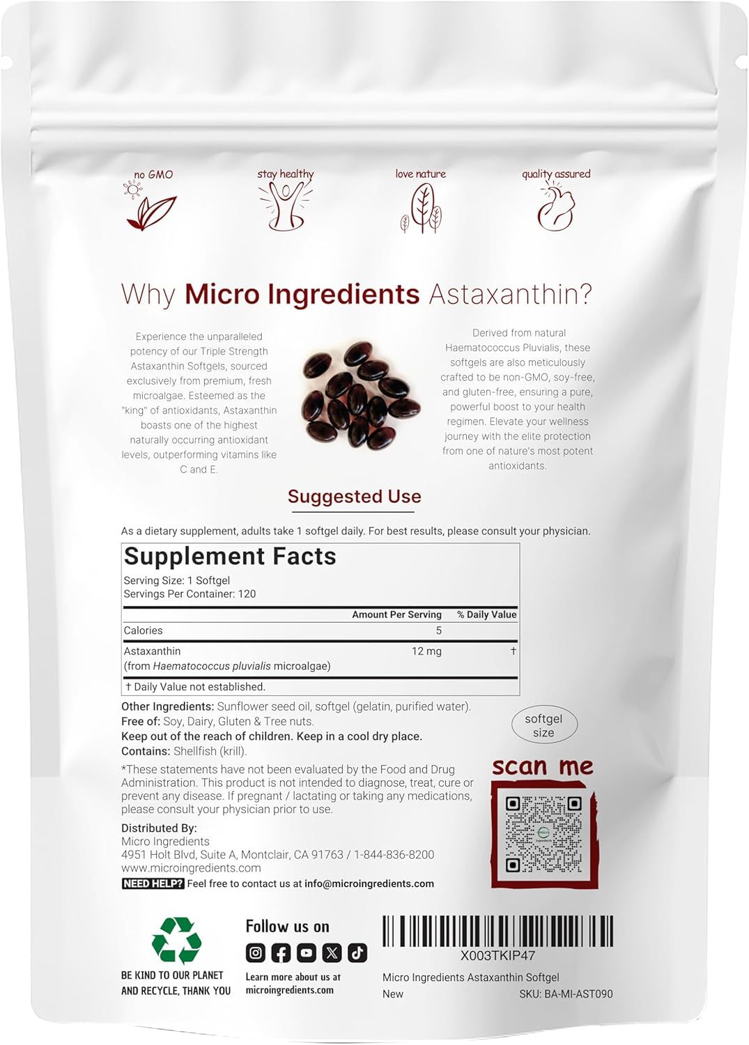 Astaxanthin Triple Strength (12 mg)